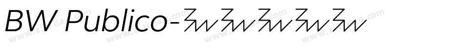 BW Publico字体转换